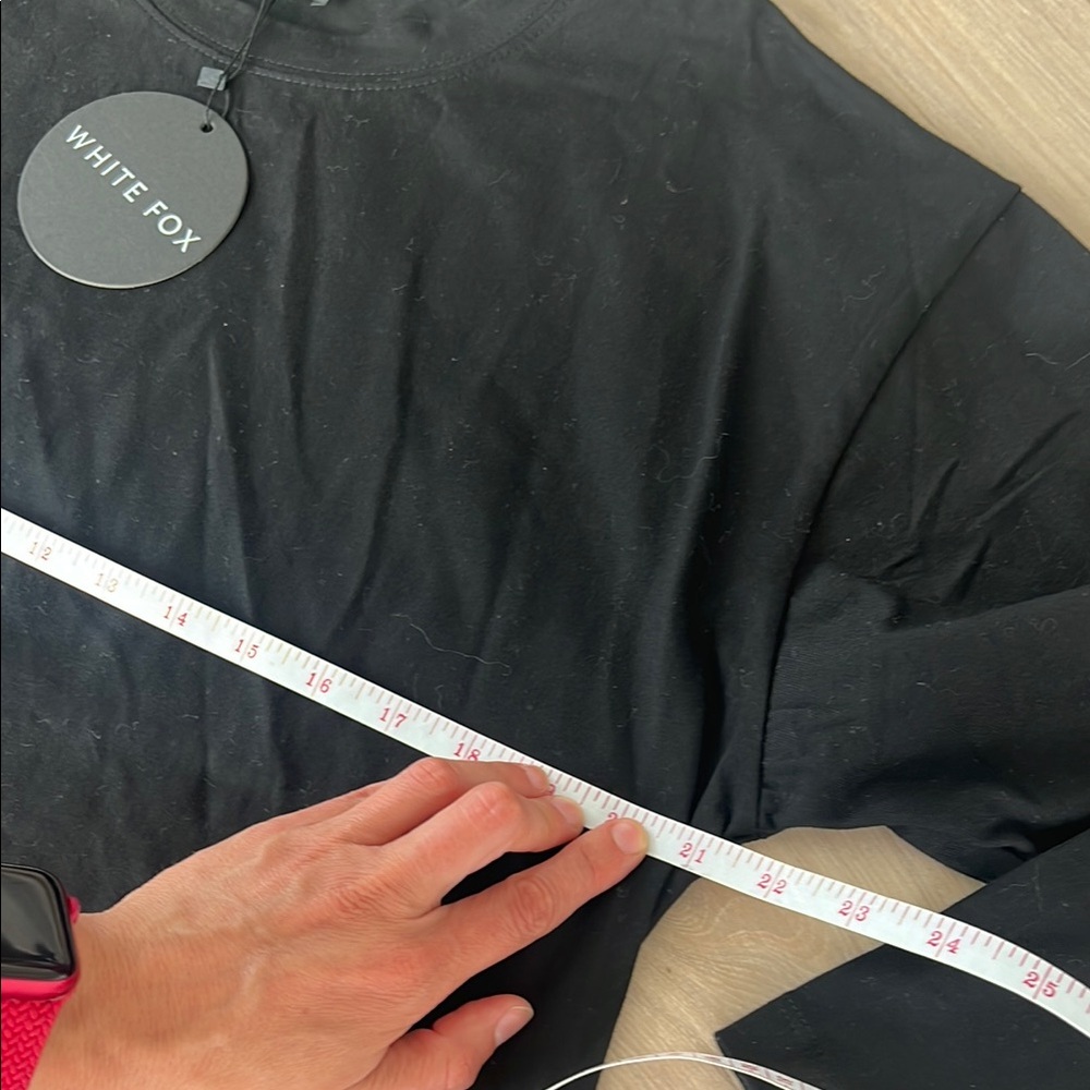 White Fox Boutique Black Long Sleeve Tee - Picture 4 of 7